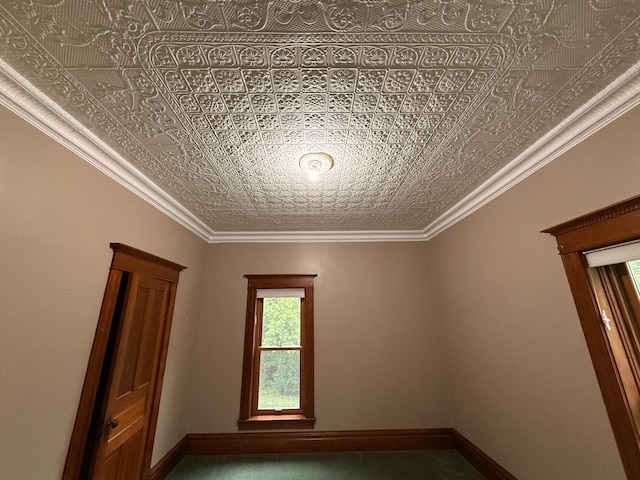 78994 160th St, Sacred Heart, MN 56285 - detailed view of an ornate ceiling, baseboards, and carpet flooring