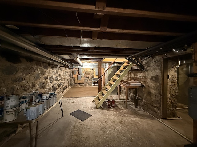 78994 160th St, Sacred Heart, MN 56285 - unfinished below grade area with stairs