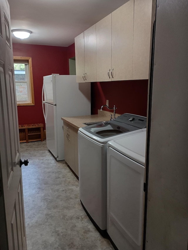 78994 160th St, Sacred Heart, MN 56285 - laundry area with cabinet space and separate washer and dryer
