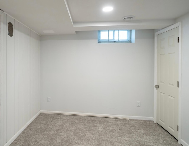 1368 Dale St N, Saint Paul, MN 55117 - below grade area with carpet and baseboards