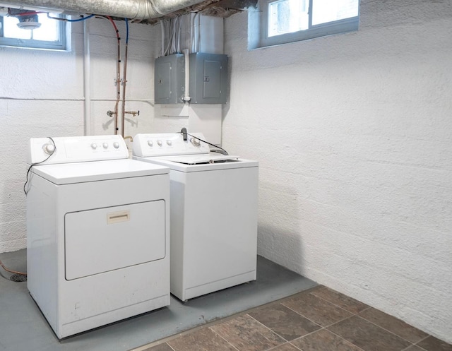 1368 Dale St N, Saint Paul, MN 55117 - washroom with washer and dryer, electric panel, and plenty of natural light