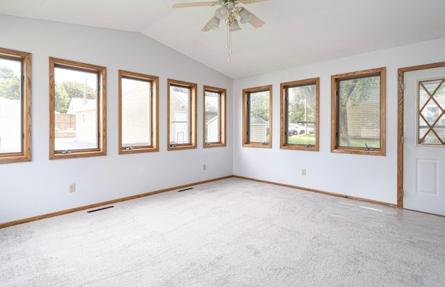 1368 Dale St N, Saint Paul, MN 55117 - unfurnished sunroom featuring vaulted ceiling and plenty of natural light