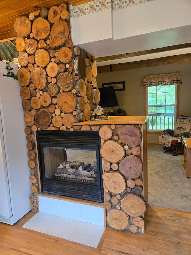 44416 Georgia Ave, Harris, MN 55032 - detailed view of a fireplace and wood finished floors