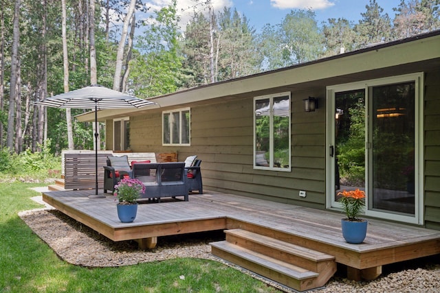 303 Cove Rd, Troy Twp, WI 54016 - deck with outdoor lounge area