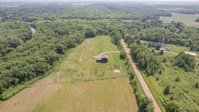 2176 153rd Ave, Mora, MN 55051 - aerial view of sparsely populated area with a heavily wooded area