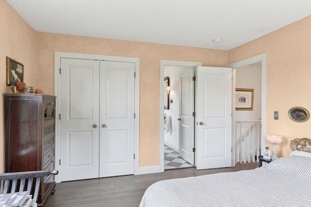 2176 153rd Ave, Mora, MN 55051 - bedroom featuring a closet and dark wood-type flooring