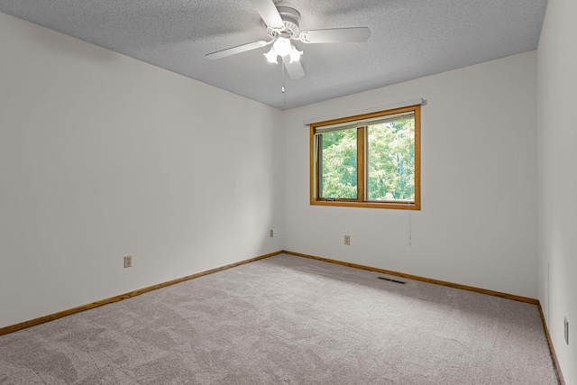 11960 Albavar Path, Inver Grove Heights, MN 55077 - empty room with carpet flooring, ceiling fan, baseboards, and a textured ceiling
