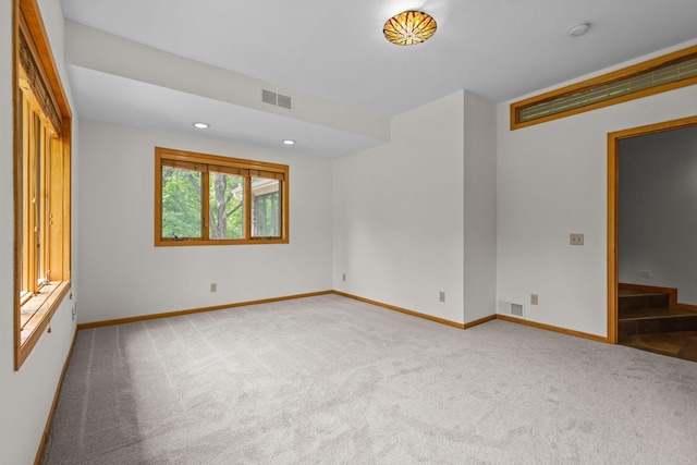 11960 Albavar Path, Inver Grove Heights, MN 55077 - spare room featuring carpet, baseboards, a smoke detector, and recessed lighting