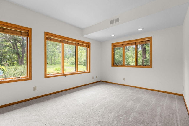11960 Albavar Path, Inver Grove Heights, MN 55077 - empty room with healthy amount of natural light, baseboards, light colored carpet, and recessed lighting