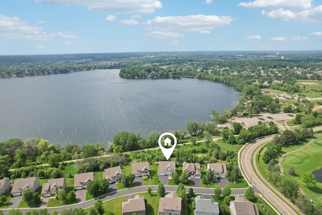 18482 Aubrie Ct, Eden Prairie, MN 55347 - aerial view of residential area with a nearby body of water
