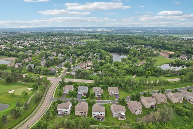 18482 Aubrie Ct, Eden Prairie, MN 55347 - aerial view of property's location with a nearby body of water, nearby suburban area, and a local golf course