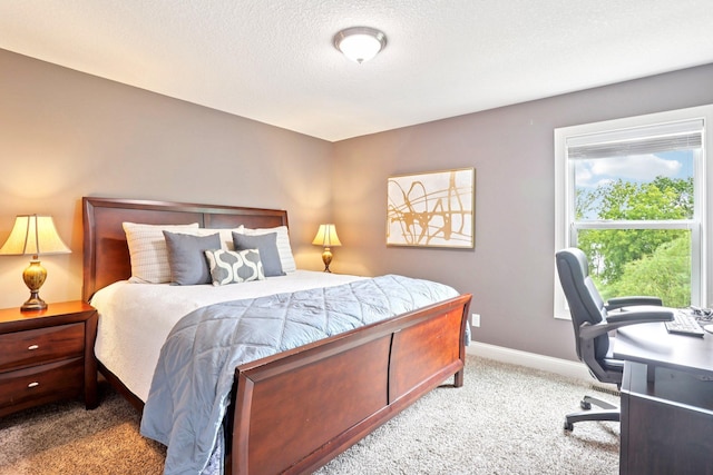 18482 Aubrie Ct, Eden Prairie, MN 55347 - carpeted bedroom with a desk and a textured ceiling