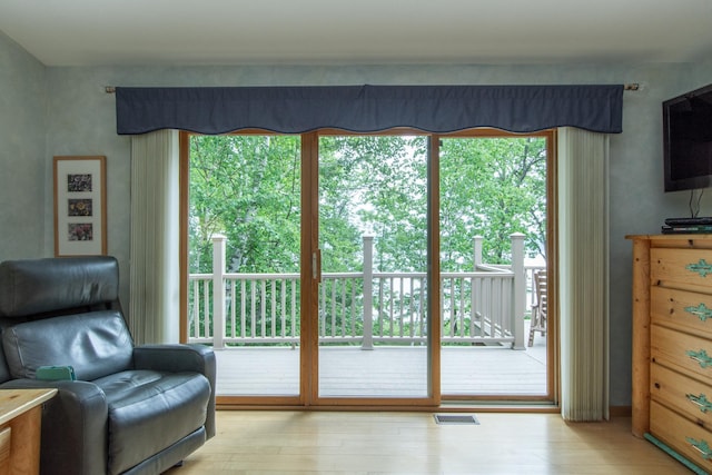 27488 Ridgewood Dr, Merrifield, MN 56465 - living area featuring plenty of natural light and light wood-type flooring