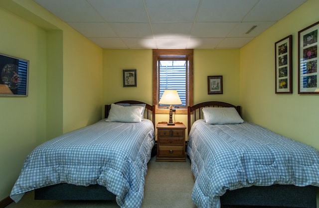 27488 Ridgewood Dr, Merrifield, MN 56465 - bedroom with a paneled ceiling and carpet