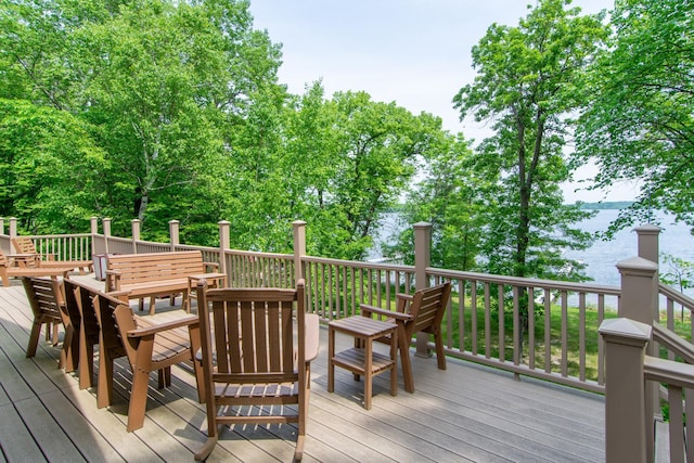27488 Ridgewood Dr, Merrifield, MN 56465 - deck featuring a water view