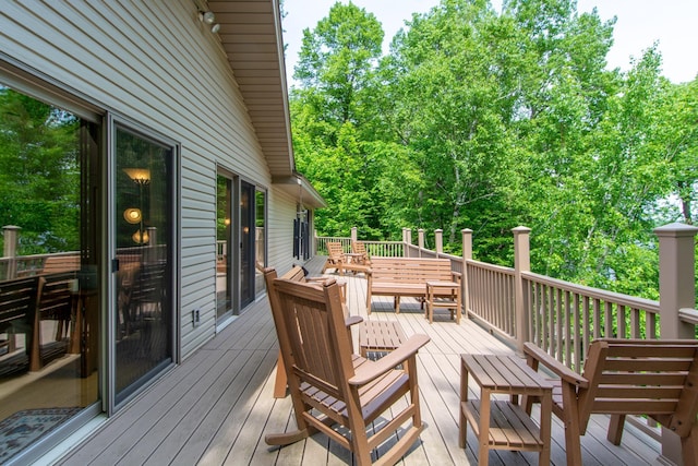 27488 Ridgewood Dr, Merrifield, MN 56465 - deck with view of scattered trees