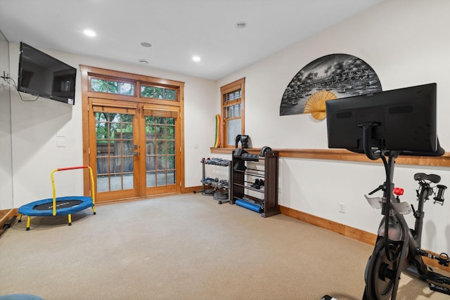 1501 June Ave S, Golden Valley, MN 55416 - exercise area featuring carpet floors and recessed lighting