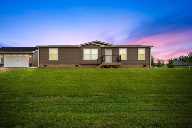 16536 Hook Cir, Pokegama Twp, MN 55030 - single story home featuring crawl space, a front yard, and a garage