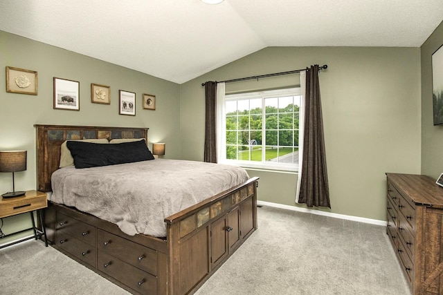 1146 100th Dr NE Unit A, Blaine, MN 55434 - bedroom featuring light carpet and vaulted ceiling