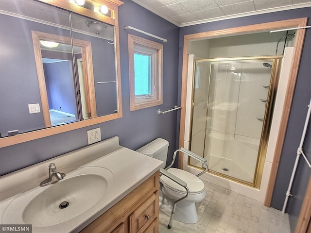 318 Alder Rd, Lynden Twp, MN 55382 - bathroom featuring a stall shower and vanity