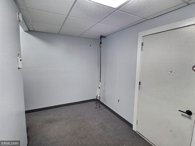 318 Alder Rd, Lynden Twp, MN 55382 - carpeted empty room featuring a smoke detector and a paneled ceiling