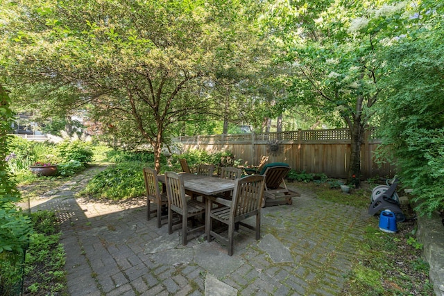 1913 River Pkwy, Minneapolis, MN 55414 - fenced backyard with outdoor dining area and a patio