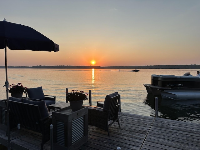 12332 Manhattan Point Blvd, Crosslake, MN 56442 - dock area featuring a water view