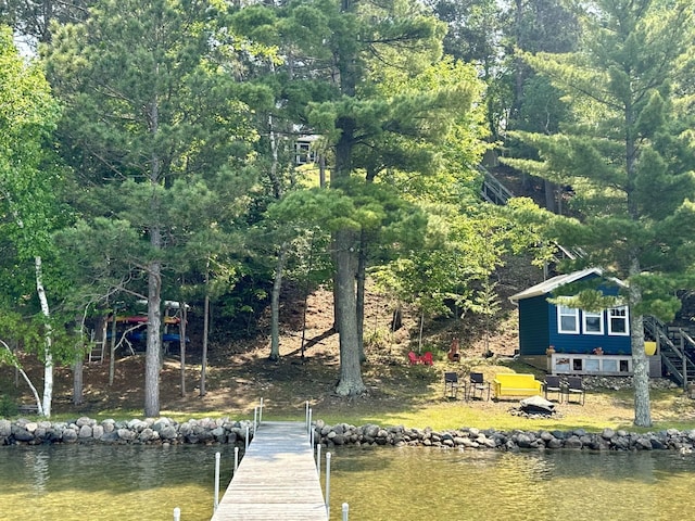 12332 Manhattan Point Blvd, Crosslake, MN 56442 - dock featuring a water view