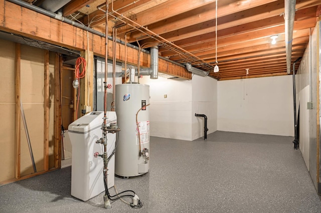 3924 Denmark Ave, Eagan, MN 55123 - unfinished basement with water heater and a water softener