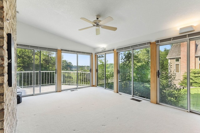 18715 24th Ave N, Plymouth, MN 55447 - unfurnished sunroom with carpet and lofted ceiling