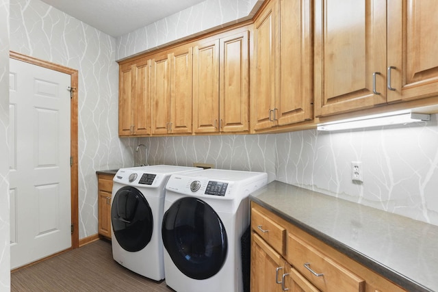 18715 24th Ave N, Plymouth, MN 55447 - laundry area featuring cabinet space and washer and clothes dryer