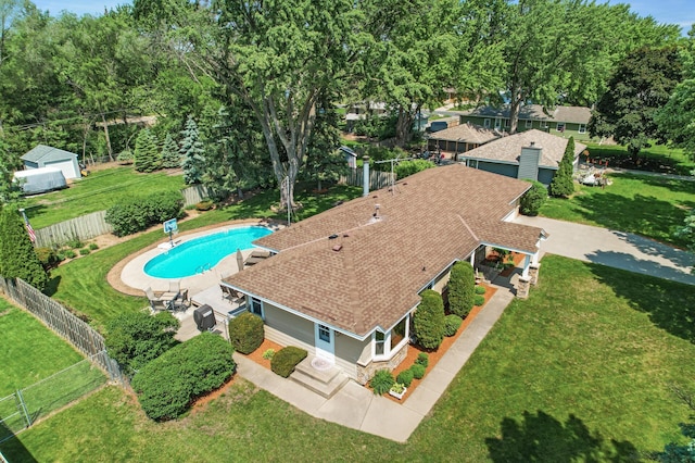 9452 Stevens Ave S, Bloomington, MN 55420 - view of subject property featuring a pool and a tree filled landscape