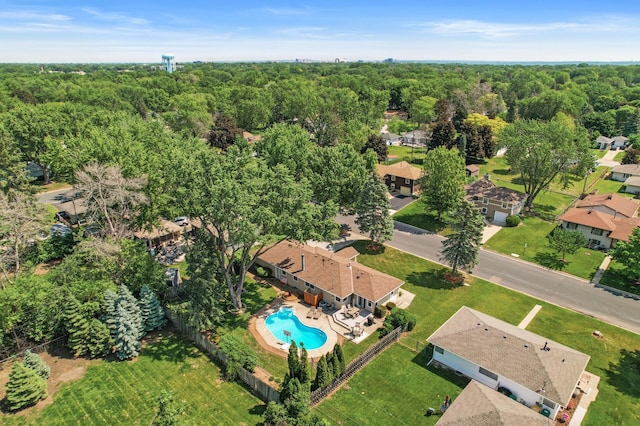 9452 Stevens Ave S, Bloomington, MN 55420 - aerial view of property's location featuring a pool and a forest