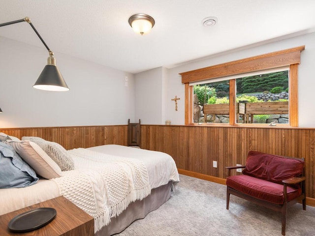 1776 Lockridge Ct, Waconia, MN 55387 - bedroom featuring wooden walls, carpet flooring, and a wainscoted wall