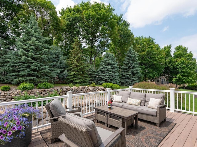 1776 Lockridge Ct, Waconia, MN 55387 - wooden deck with an outdoor living space