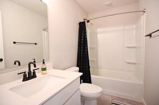 4837 Avery Ct, Eagan, MN 55123 - full bathroom with vanity, tile patterned flooring, and shower / tub combo