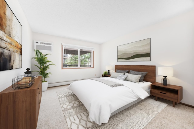 2800 Hillsboro Ave N Unit 214, New Hope, MN 55427 - bedroom with carpet floors and a wall unit AC