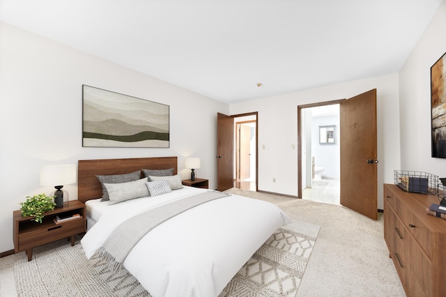 2800 Hillsboro Ave N Unit 214, New Hope, MN 55427 - bedroom featuring light carpet and ensuite bath
