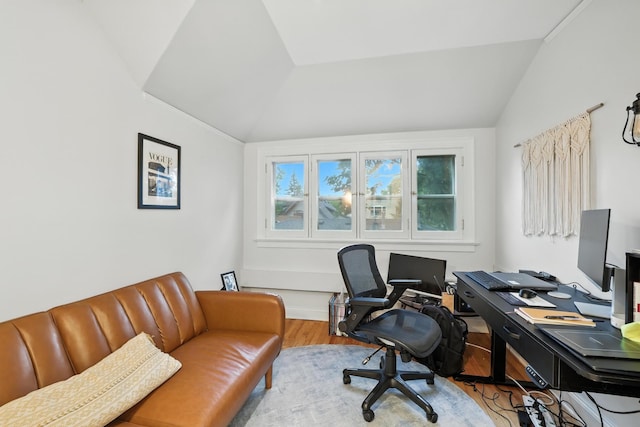 2516 Humboldt Ave S, Minneapolis, MN 55405 - office space featuring vaulted ceiling and wood finished floors