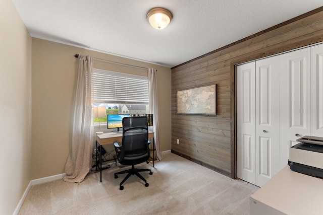 809 Cologne Ln, Waverly, MN 55390 - home office with wood walls and light colored carpet