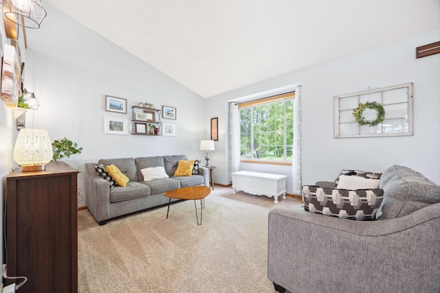1590 Fountain Ln, Waconia, MN 55387 - living room with carpet flooring and vaulted ceiling