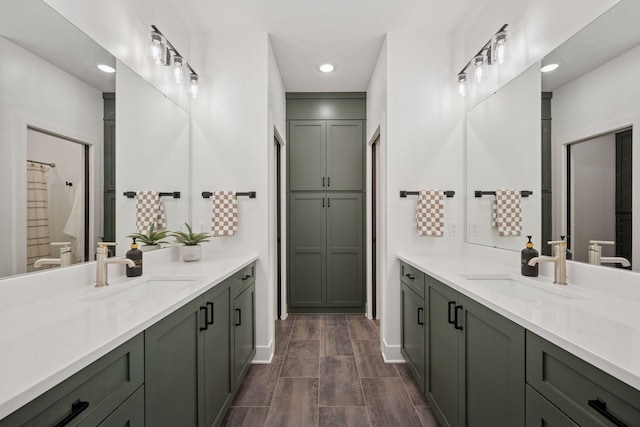 11278 Eastwood Ave SE, Delano, MN 55328 - full bathroom featuring two vanities and recessed lighting
