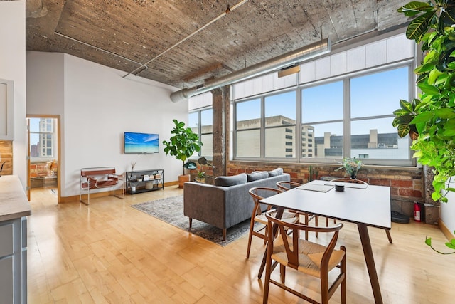 521 7th St Unit 416, Minneapolis, MN 55415 - living area featuring light wood-type flooring and baseboards