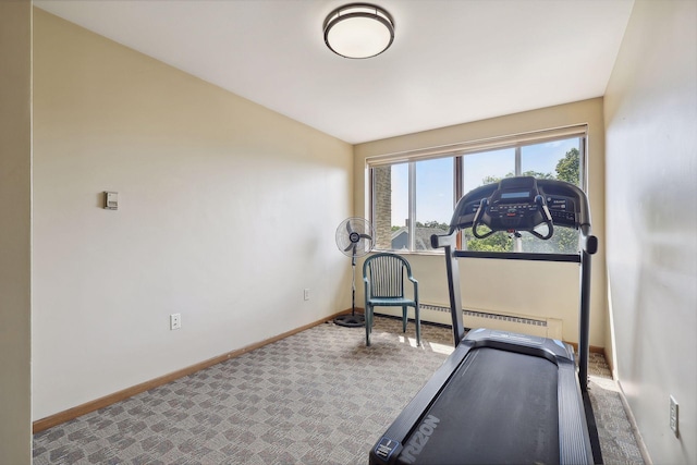 1901 Emerson Ave S Unit 104, Minneapolis, MN 55403 - workout area with carpet floors and a baseboard radiator