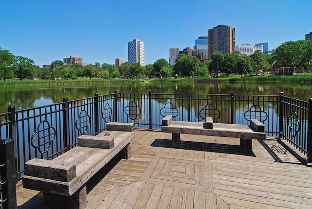 1901 Emerson Ave S Unit 104, Minneapolis, MN 55403 - dock area featuring a water view and a city view