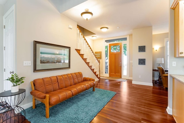 448 3rd St, Excelsior, MN 55331 - foyer featuring wood finished floors and stairs