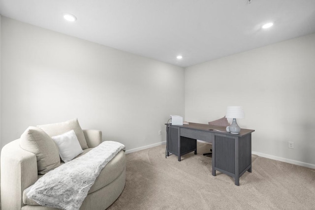 1517 Timberwood Ln, West Saint Paul, MN 55118 - home office featuring light carpet and recessed lighting