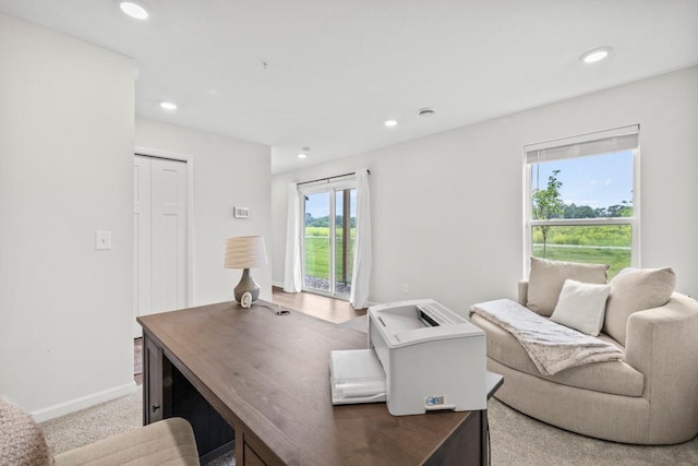 1517 Timberwood Ln, West Saint Paul, MN 55118 - home office featuring recessed lighting and light colored carpet