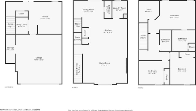 1517 Timberwood Ln, West Saint Paul, MN 55118 - view of floor plan / room layout