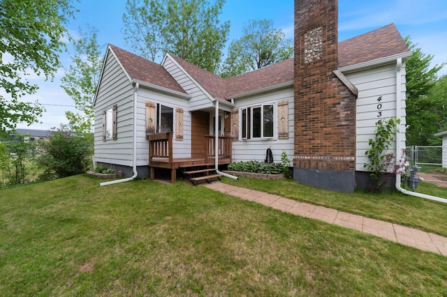 4034 Haines Rd, Duluth, MN 55811 - view of front of property with a chimney and a shingled roof